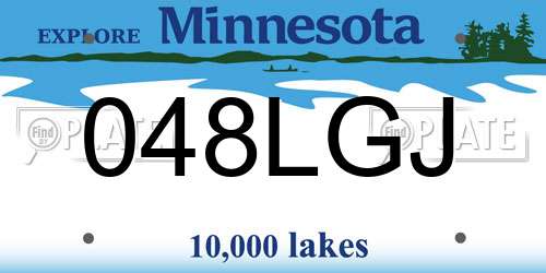 048LGJ Minnesota License Plate