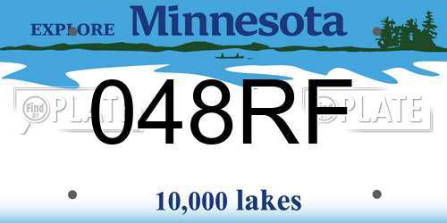 048RF Minnesota License Plate