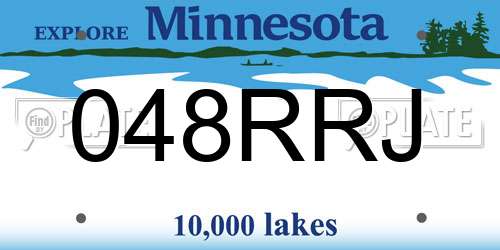 048RRJ Minnesota License Plate