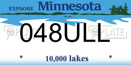 048ULL Minnesota License Plate