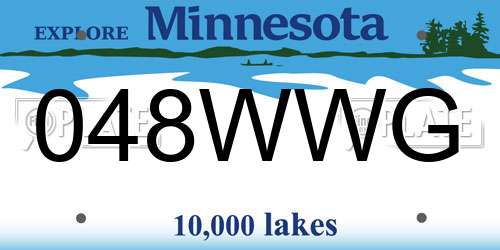 048WWG Minnesota License Plate