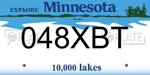 048XBT Minnesota License Plate