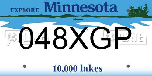 048XGP Minnesota License Plate