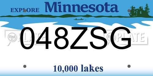 048ZSG Minnesota License Plate