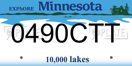 0490CTT Minnesota License Plate