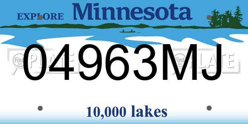 04963MJ Minnesota License Plate