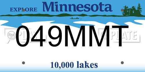 049MMT Minnesota License Plate