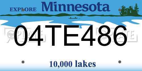 04TE486 Minnesota License Plate
