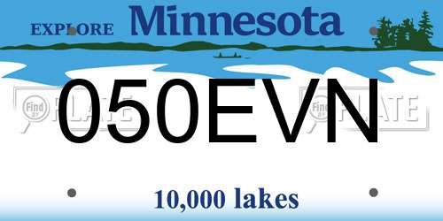 050EVN Minnesota License Plate