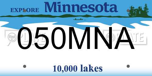 050MNA Minnesota License Plate