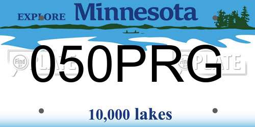 050PRG Minnesota License Plate