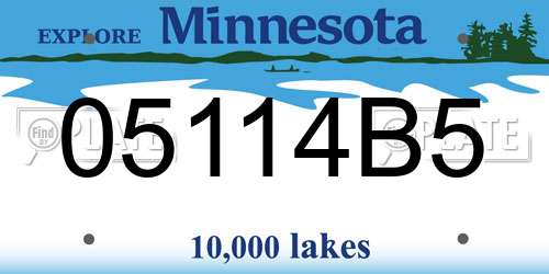 05114B5 Minnesota License Plate