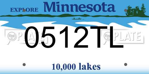 0512TL Minnesota License Plate