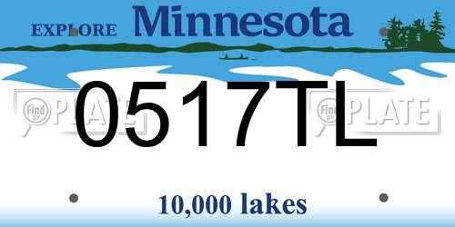0517TL Minnesota License Plate