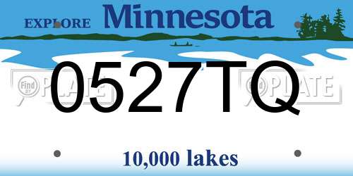 0527TQ Minnesota License Plate