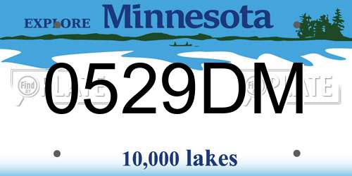 0529DM Minnesota License Plate