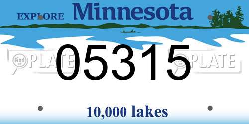 05315 Minnesota License Plate