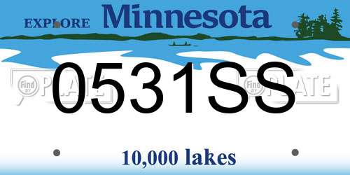 0531SS Minnesota License Plate
