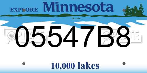 05547B8 Minnesota License Plate