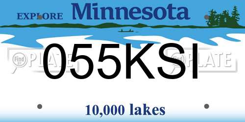 055KSI Minnesota License Plate