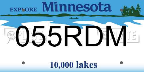 055RDM Minnesota License Plate
