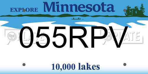 055RPV Minnesota License Plate