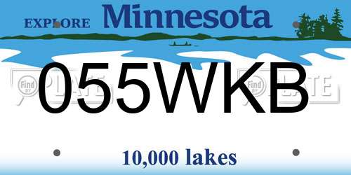 055WKB Minnesota License Plate