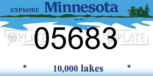 05683 Minnesota License Plate