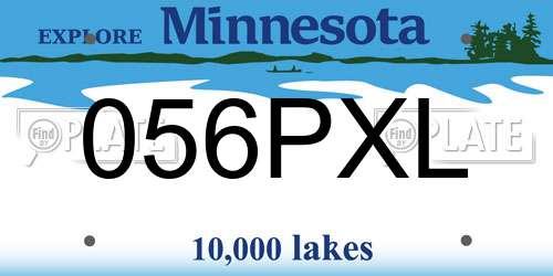 056PXL Minnesota License Plate