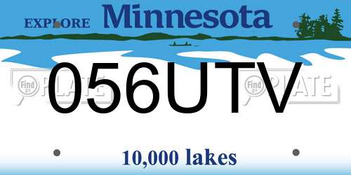 056UTV Minnesota License Plate