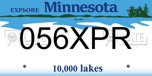 056XPR Minnesota License Plate
