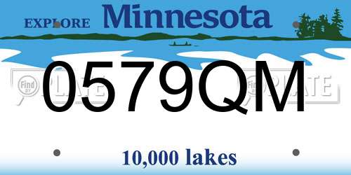 0579QM Minnesota License Plate