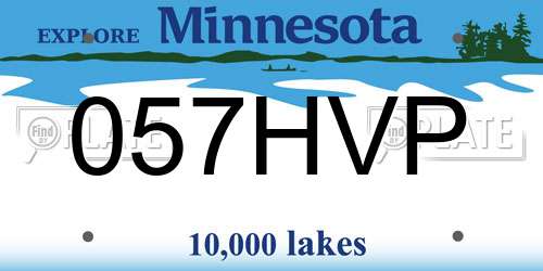 057HVP Minnesota License Plate