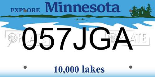 057JGA Minnesota License Plate