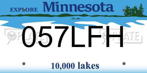 057LFH Minnesota License Plate