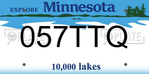 057TTQ Minnesota License Plate