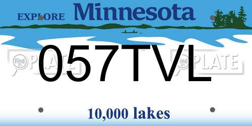 057TVL Minnesota License Plate