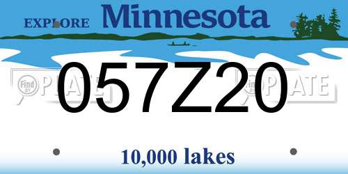 057Z20 Minnesota License Plate