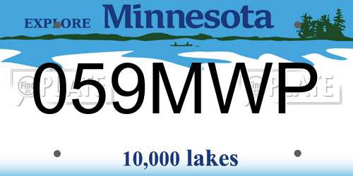 059MWP Minnesota License Plate