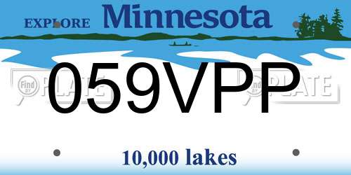 059VPP Minnesota License Plate