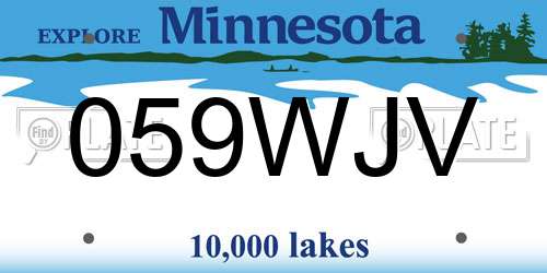 059WJV Minnesota License Plate