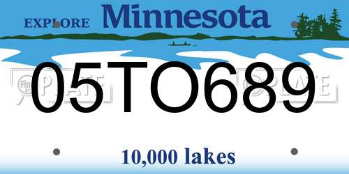 05TO689 Minnesota License Plate