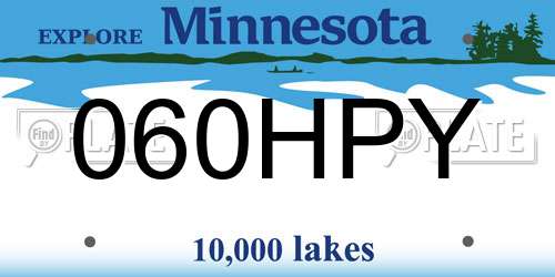 060HPY Minnesota License Plate