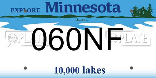 060NF Minnesota License Plate