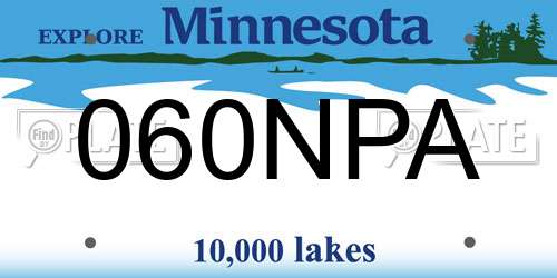 060NPA Minnesota License Plate