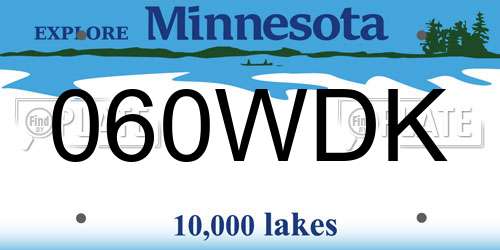 060WDK Minnesota License Plate
