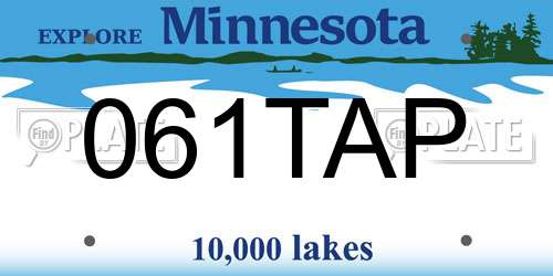 061TAP Minnesota License Plate