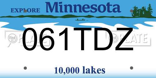 061TDZ Minnesota License Plate