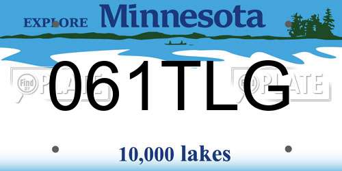 061TLG Minnesota License Plate
