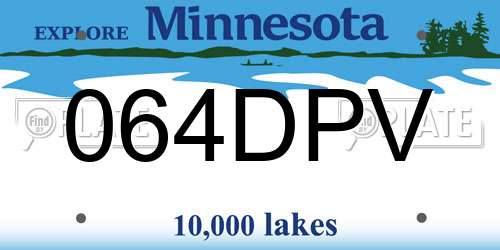 064DPV Minnesota License Plate